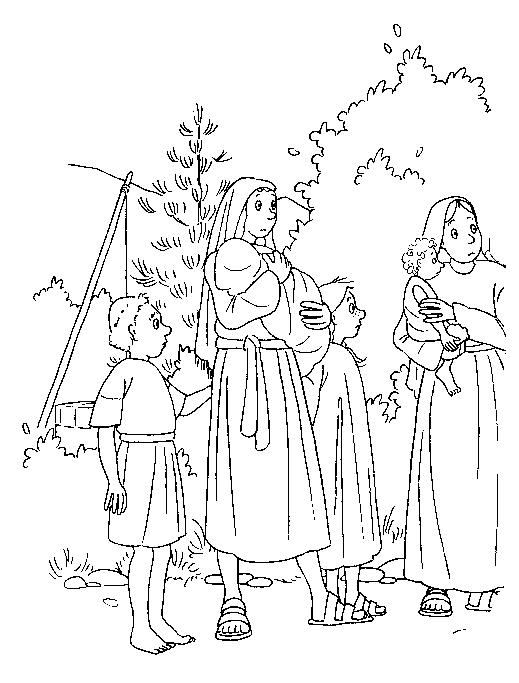 Plansa de colorat cu Biblia Ilustrata 84
